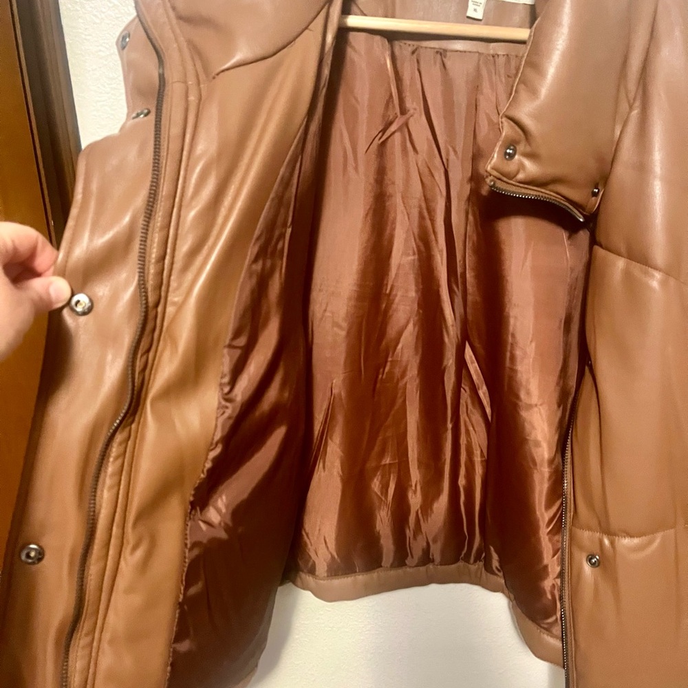 Sebby Collection Tan Puffer Jacket - Picture 6 of 7